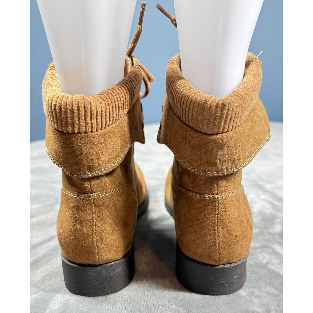 St John's Bay Yosemite Boots Womens Size 8 Brown Lace Up Ankle Hiking Combat - Picture 4 of 10
